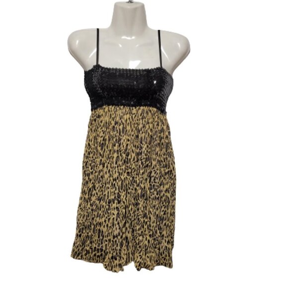 Gold Glitter Sparkly Mini Dress Size S or Petite - Picture 3 of 7